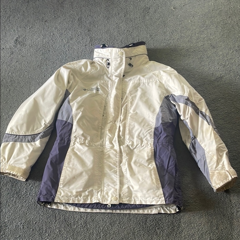 Columbia Cream and Gray Outdoor Jacket